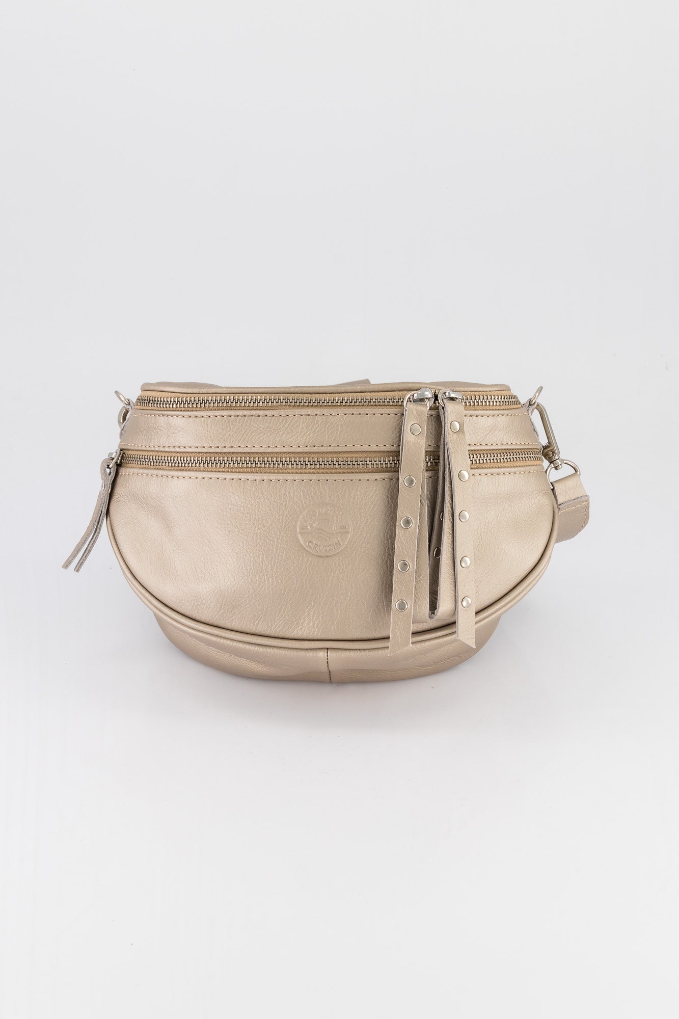 Kelly Leather Crossbody Moon Bag