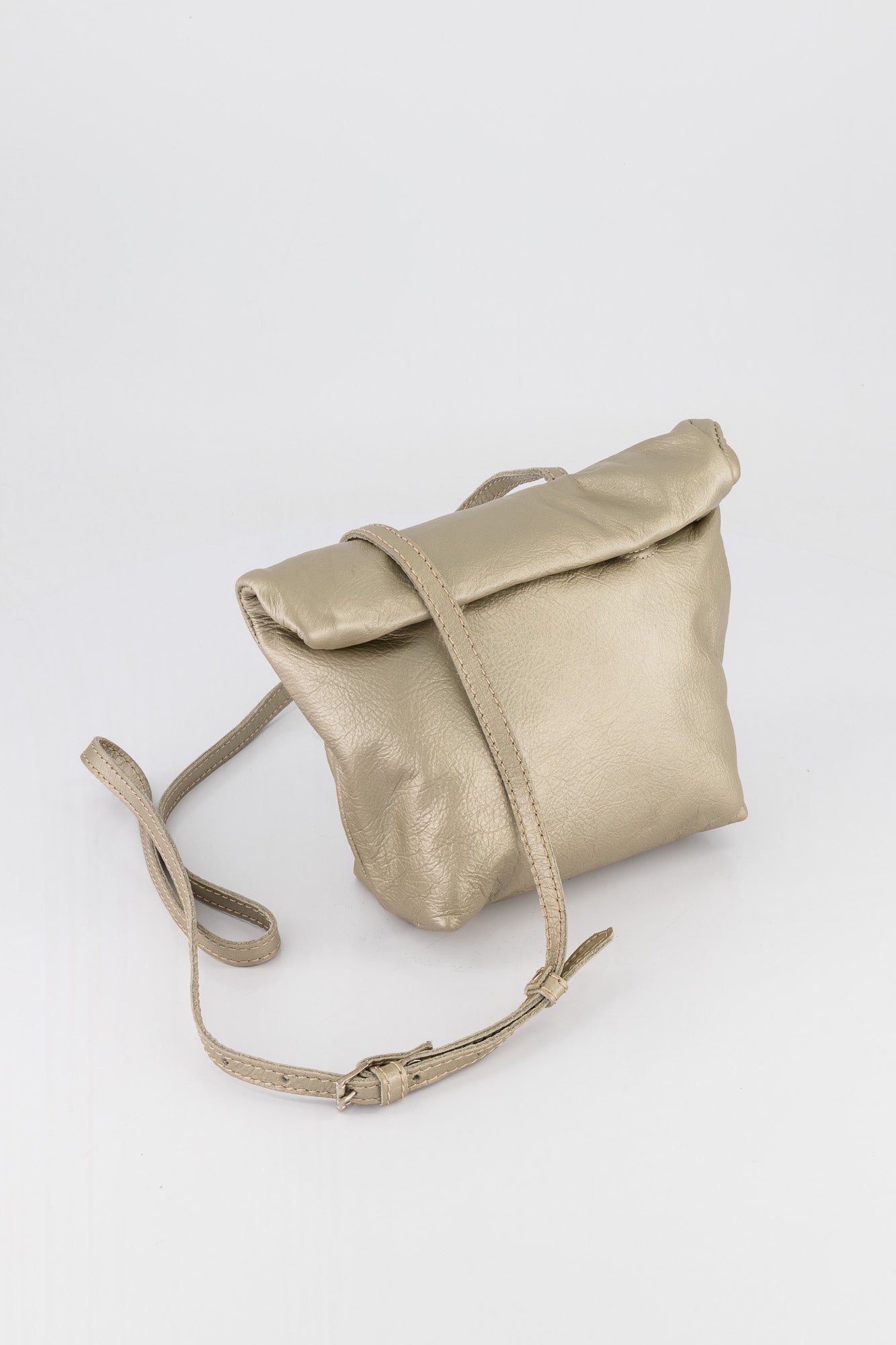 Grace Leather Rollover Bag