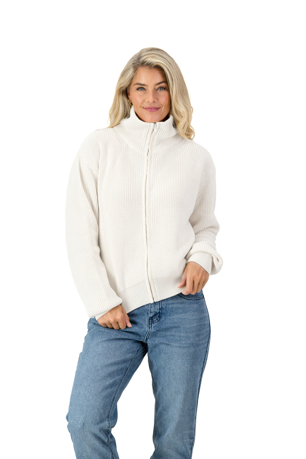 Chiara Cotton Zip-Through Knit