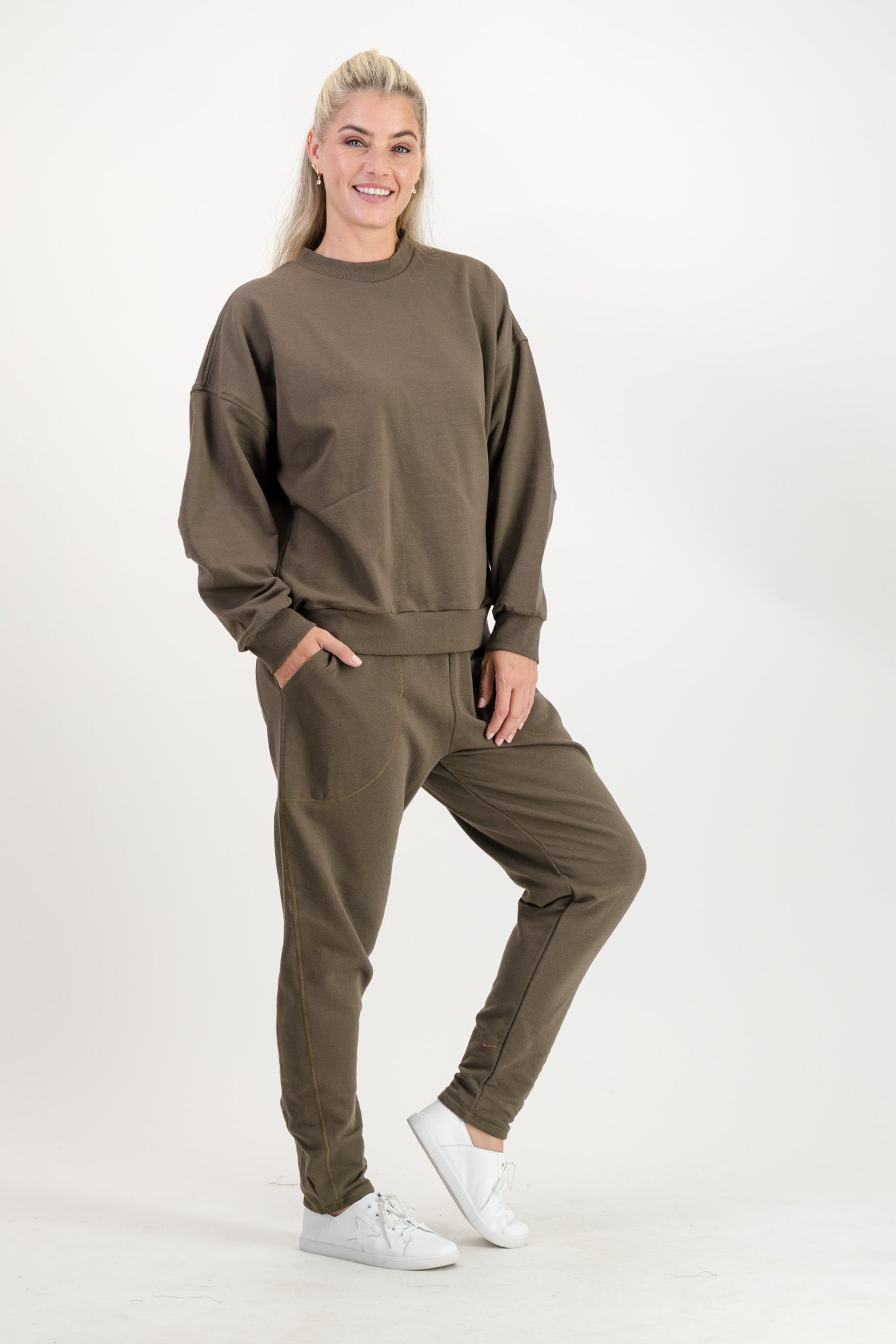 Amanda Modal Fleece Fitted Joggers