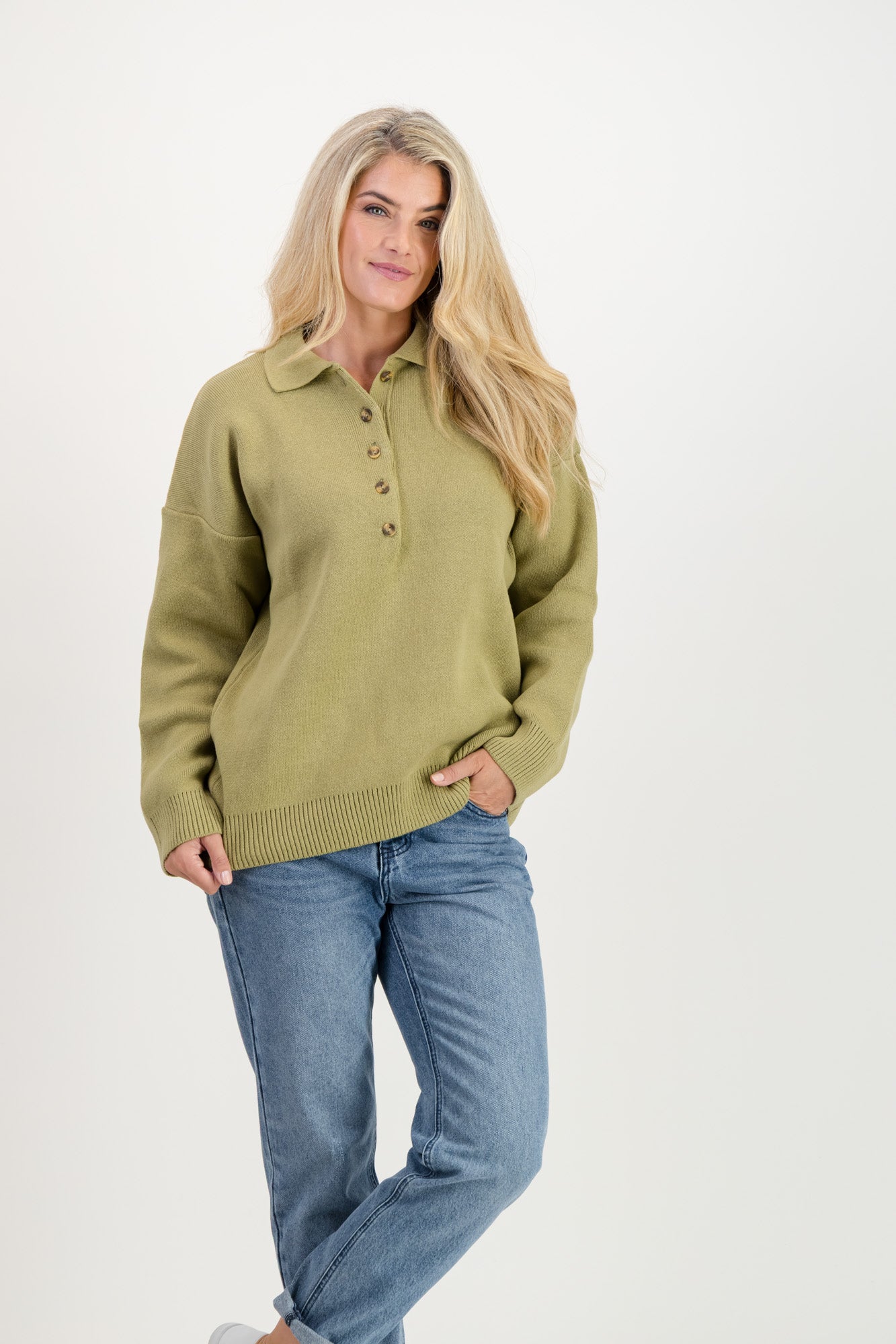 Frankie Cotton Placket Knit