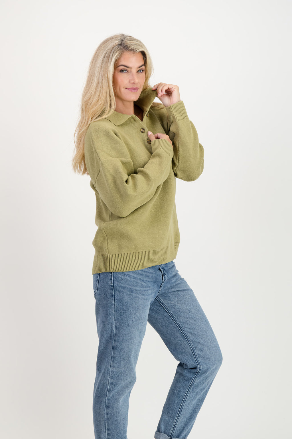 Frankie Cotton Placket Knit