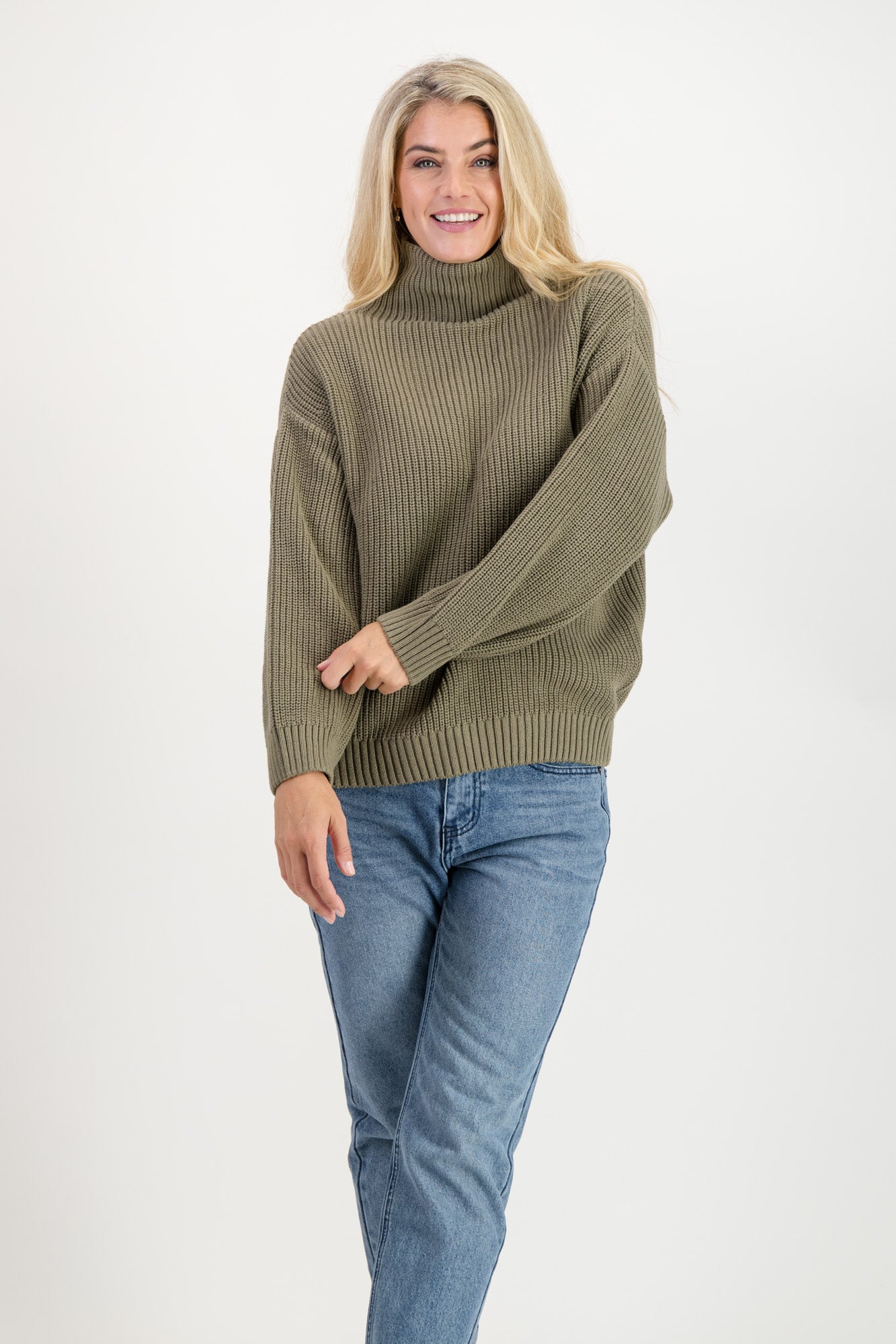 Paige Cotton Mock-neck Knit