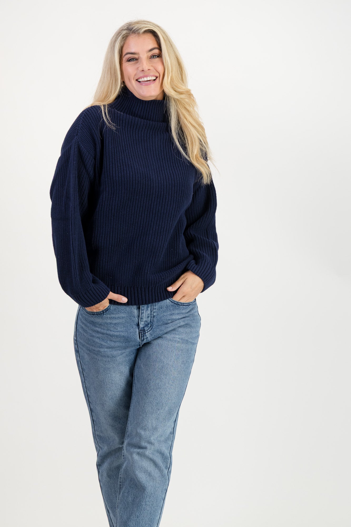 Paige Cotton Mock-neck Knit