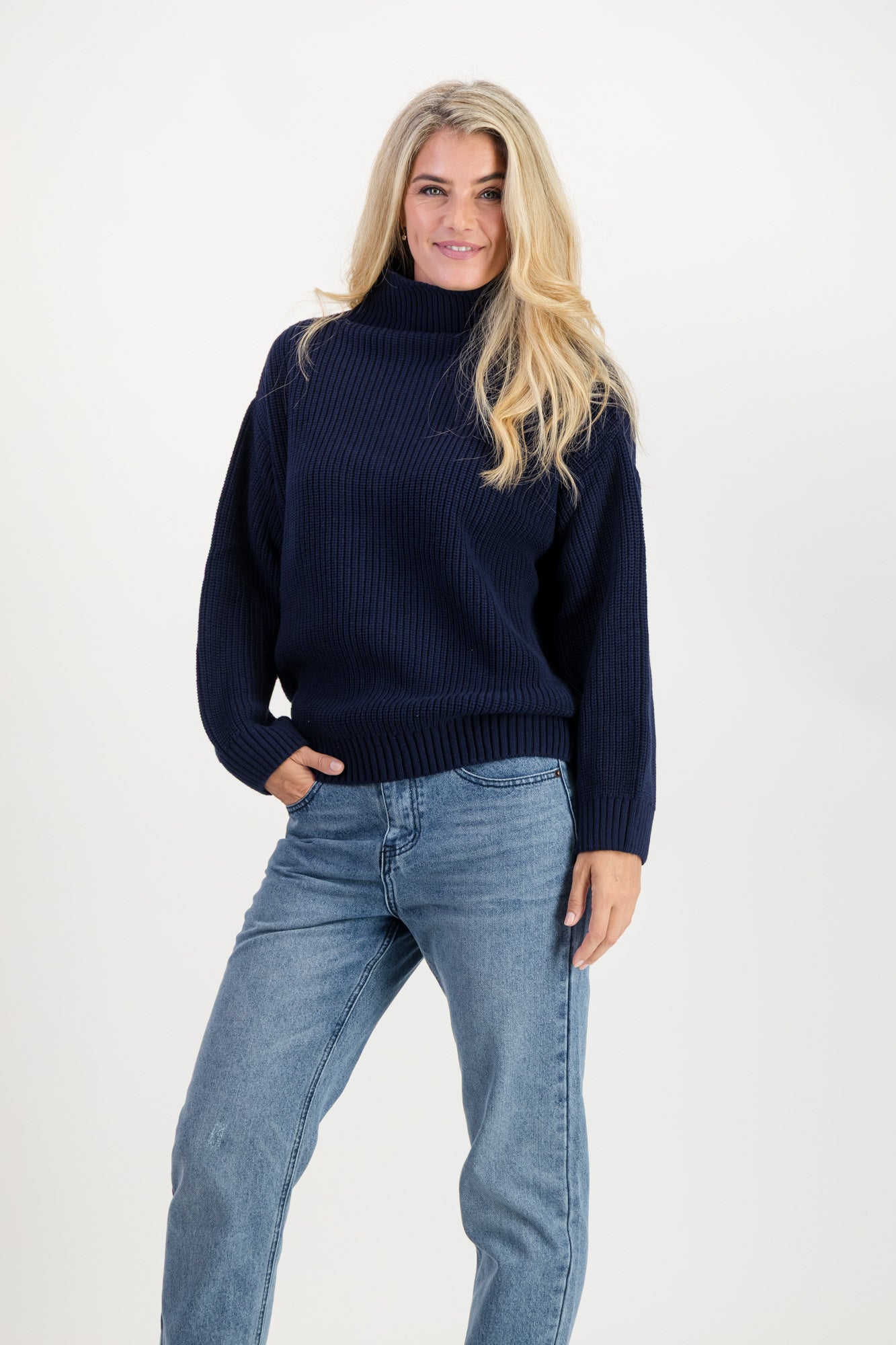 Paige Cotton Mock-neck Knit