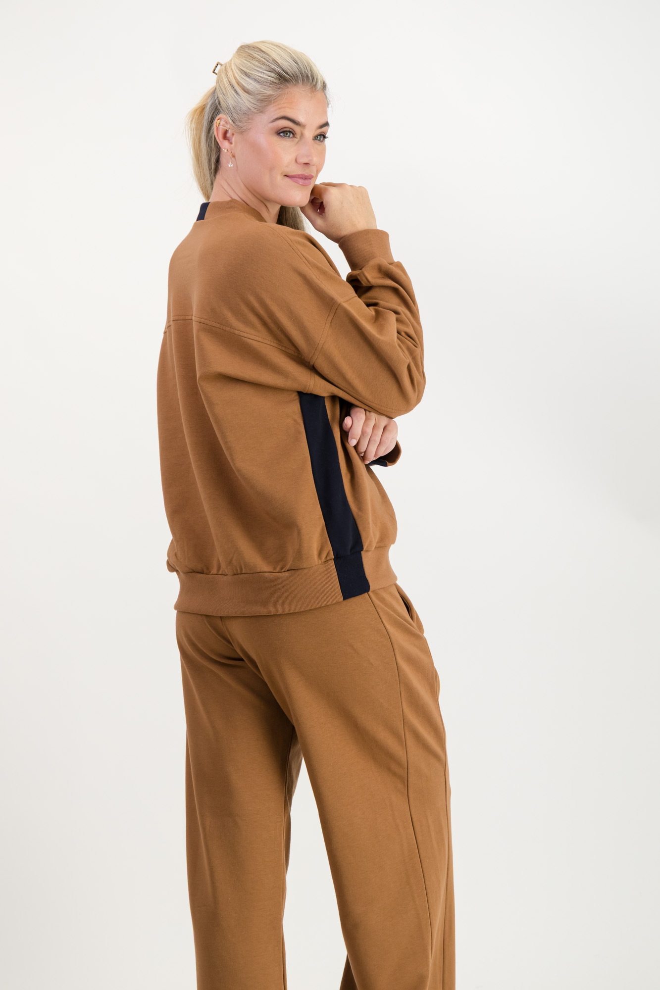 Ali Modal Fleece Crew-Neck Sweatshirt