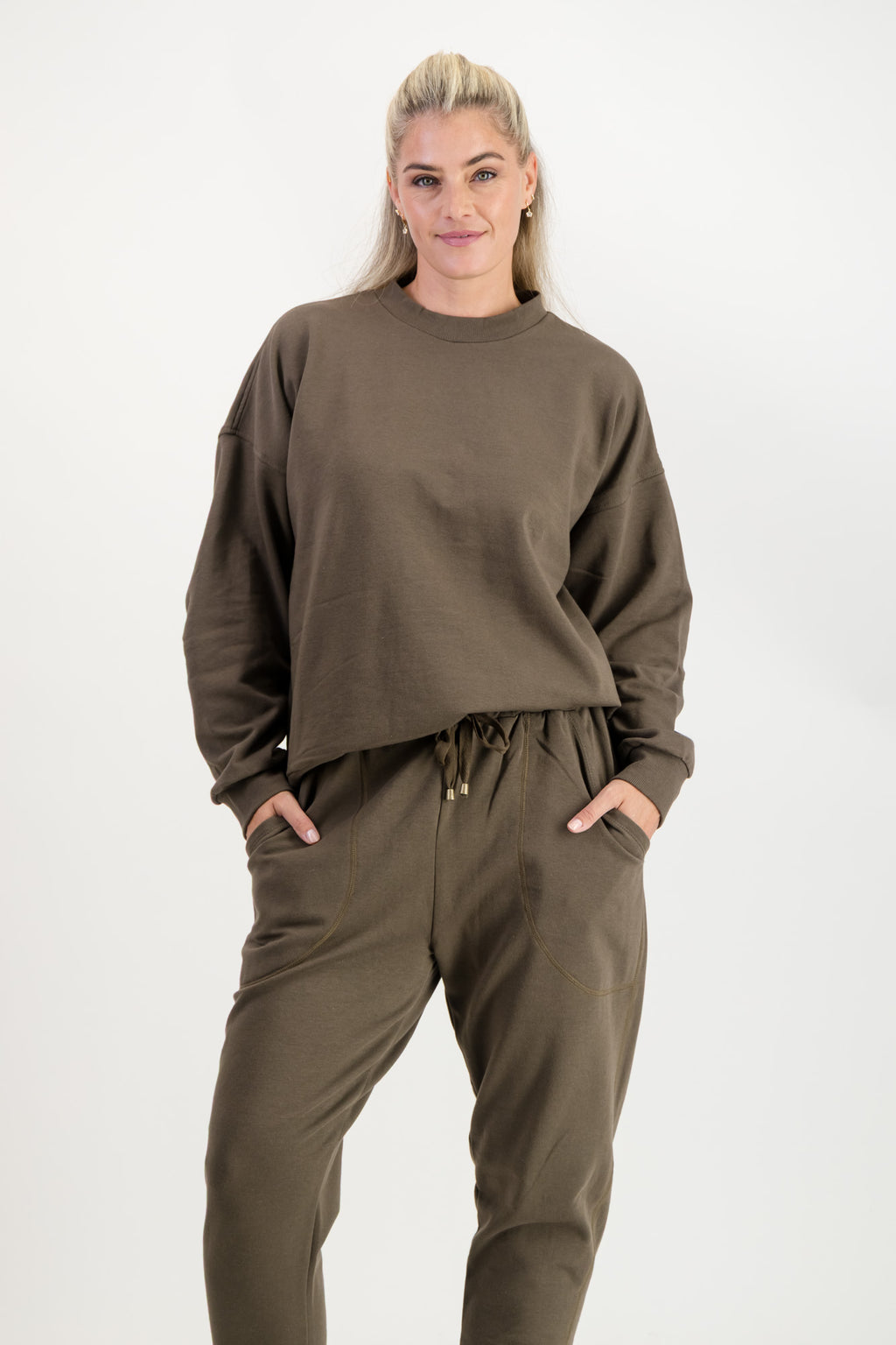 Ali Modal Fleece Crew-Neck Sweatshirt