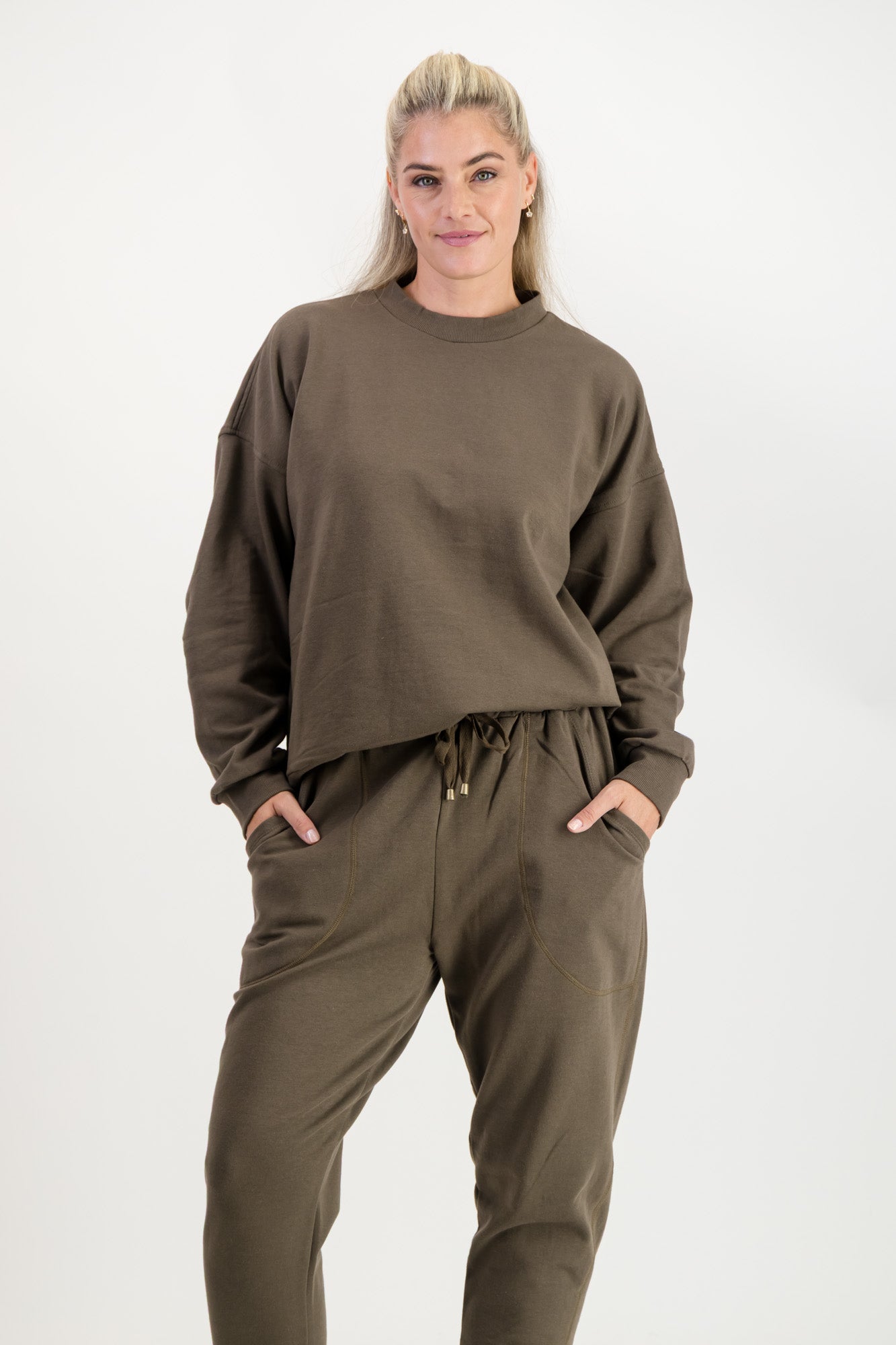 Ali Modal Fleece Crew-Neck Sweatshirt