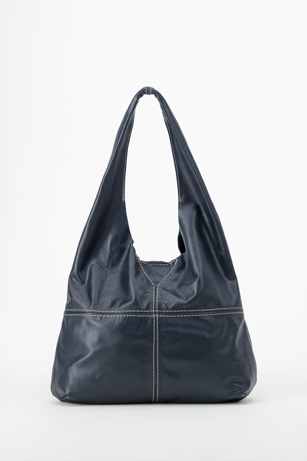 Simple Leather Slouchy Bag