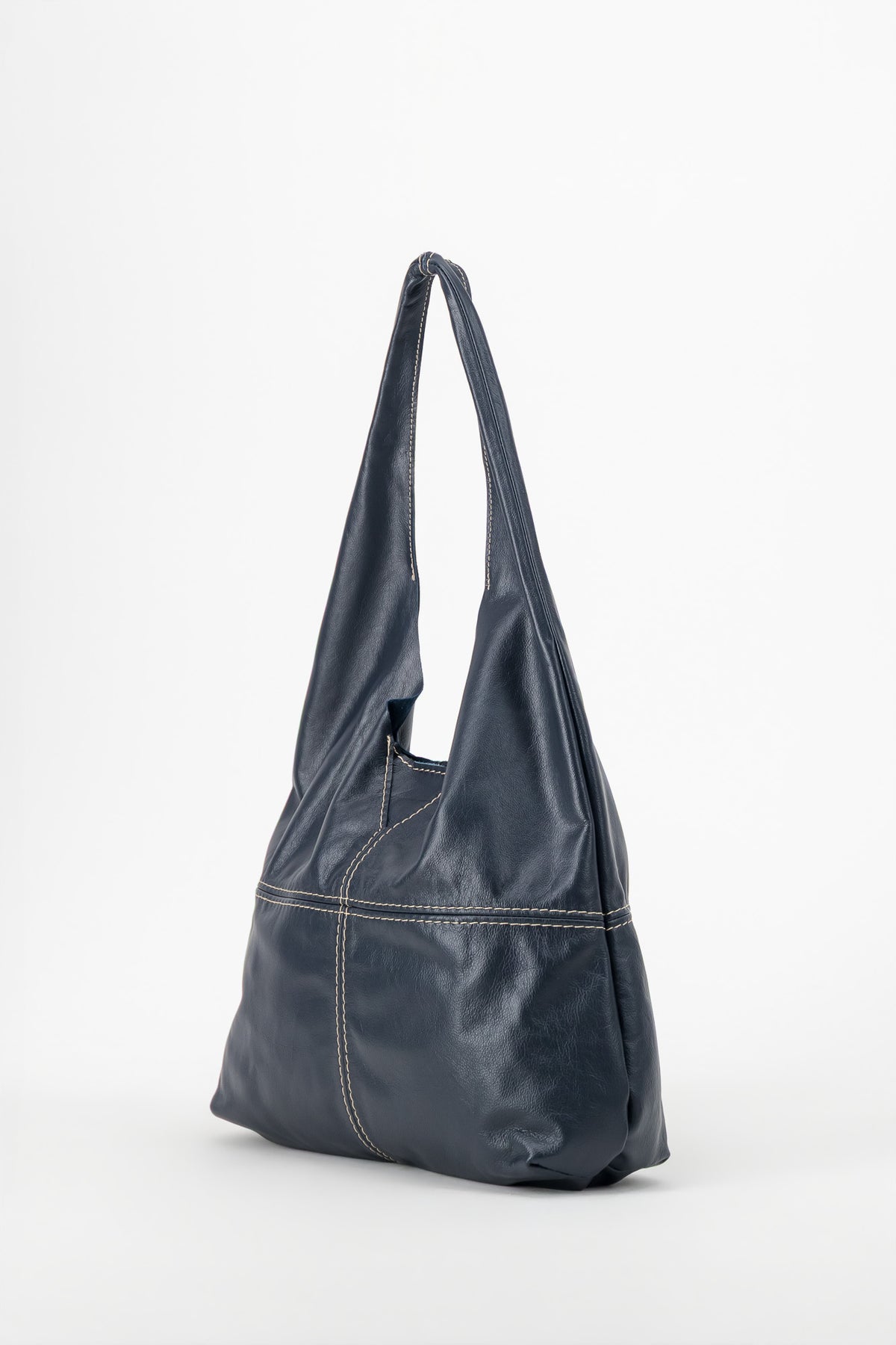 Simple Leather Slouchy Bag