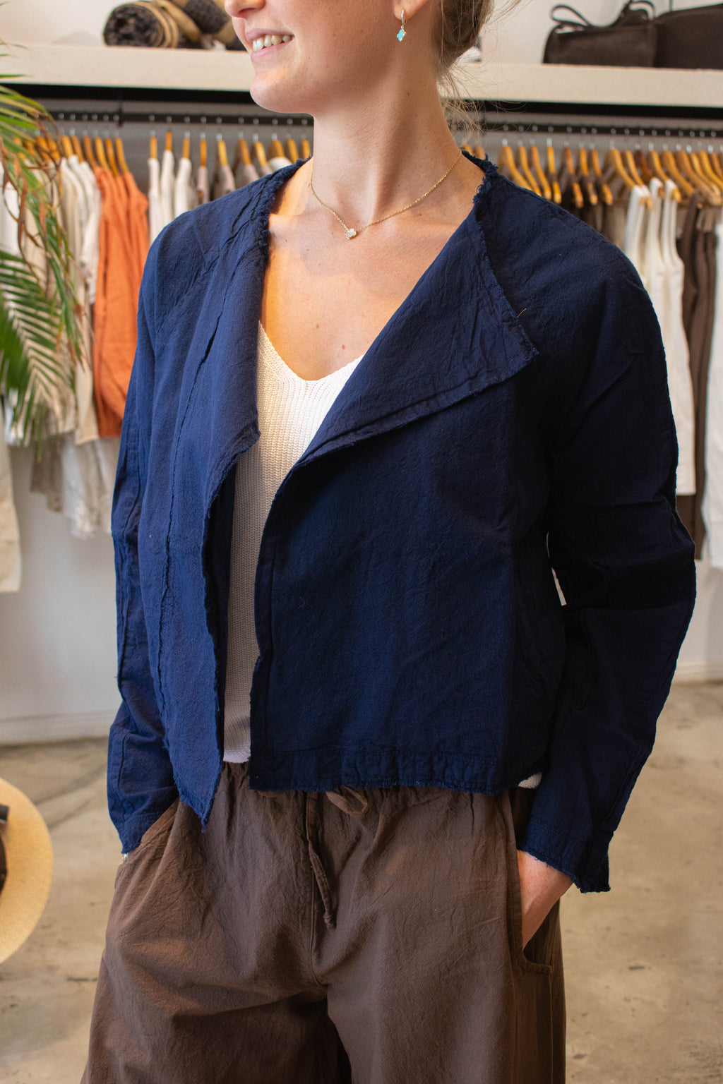 Sophia Cotton Relaxed Biker Jacket