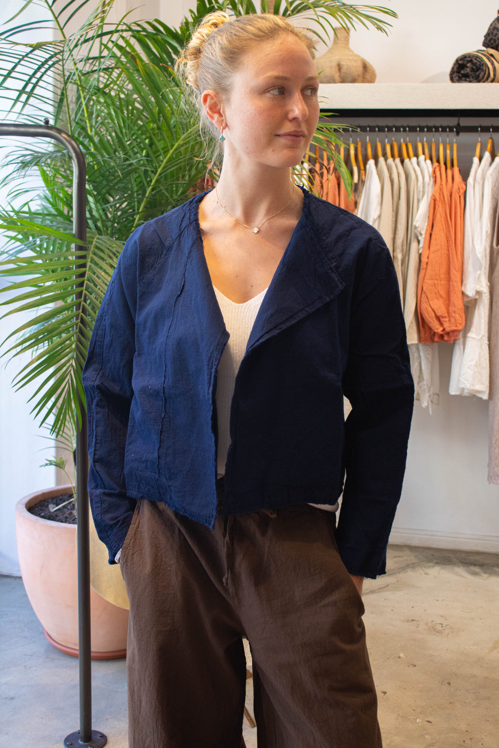 Sophia Cotton Relaxed Biker Jacket