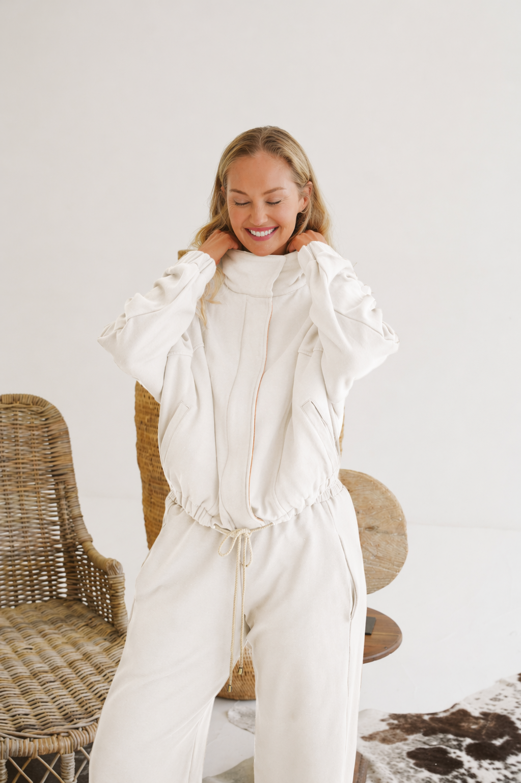 Jackie Modal Fleece Bomber Jacket