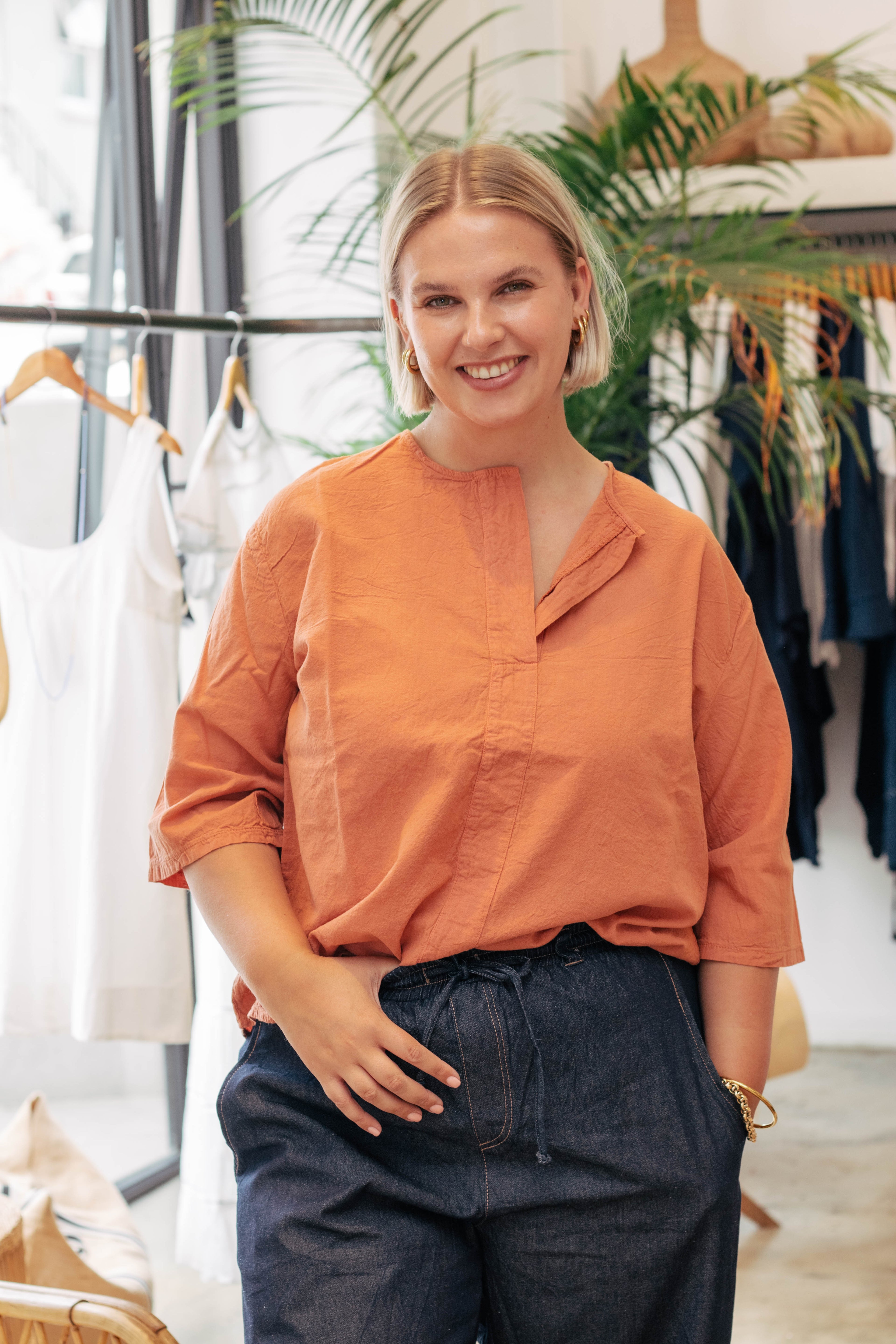 Sada Cotton Boxy Top