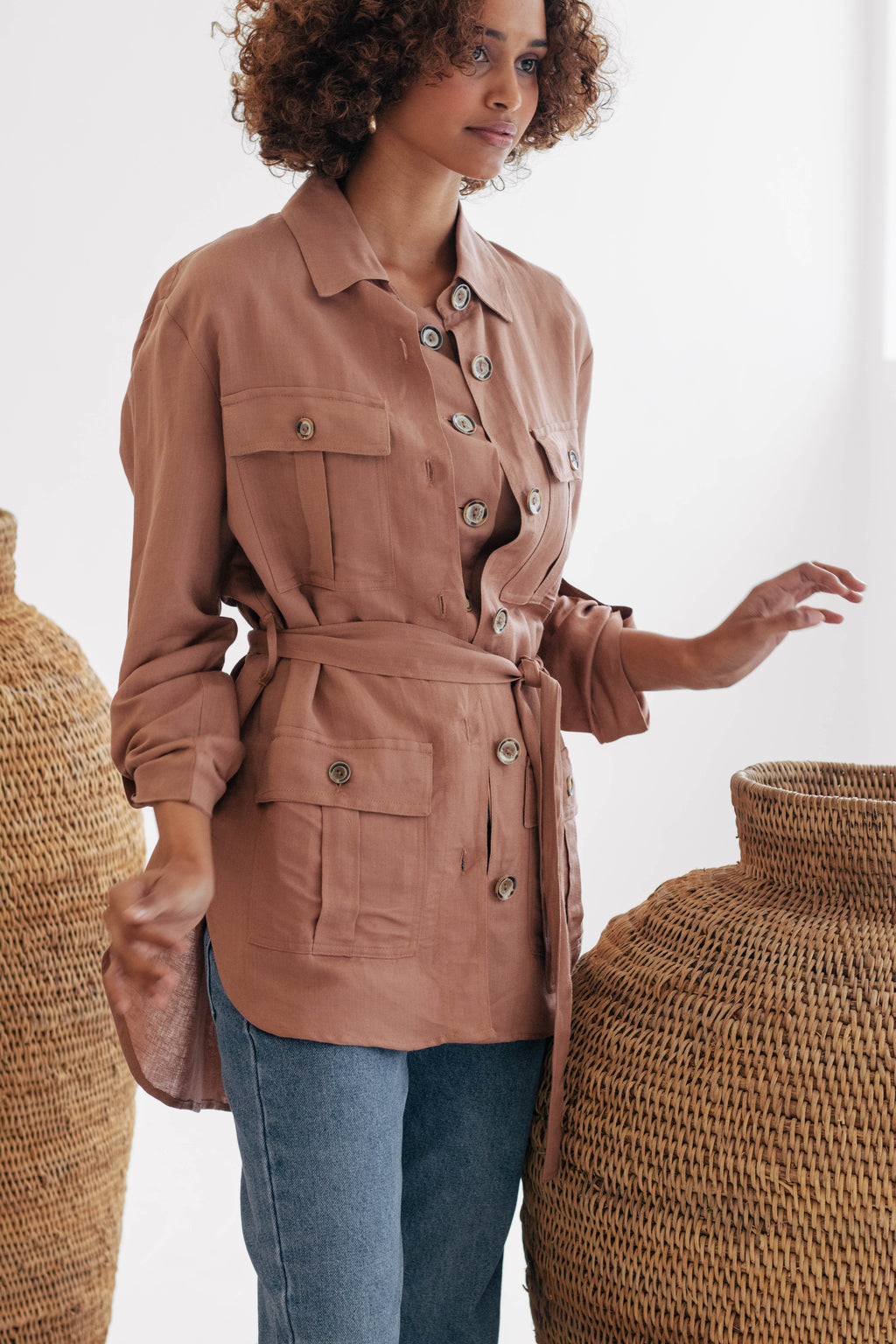 Safari Linen Utility Jacket