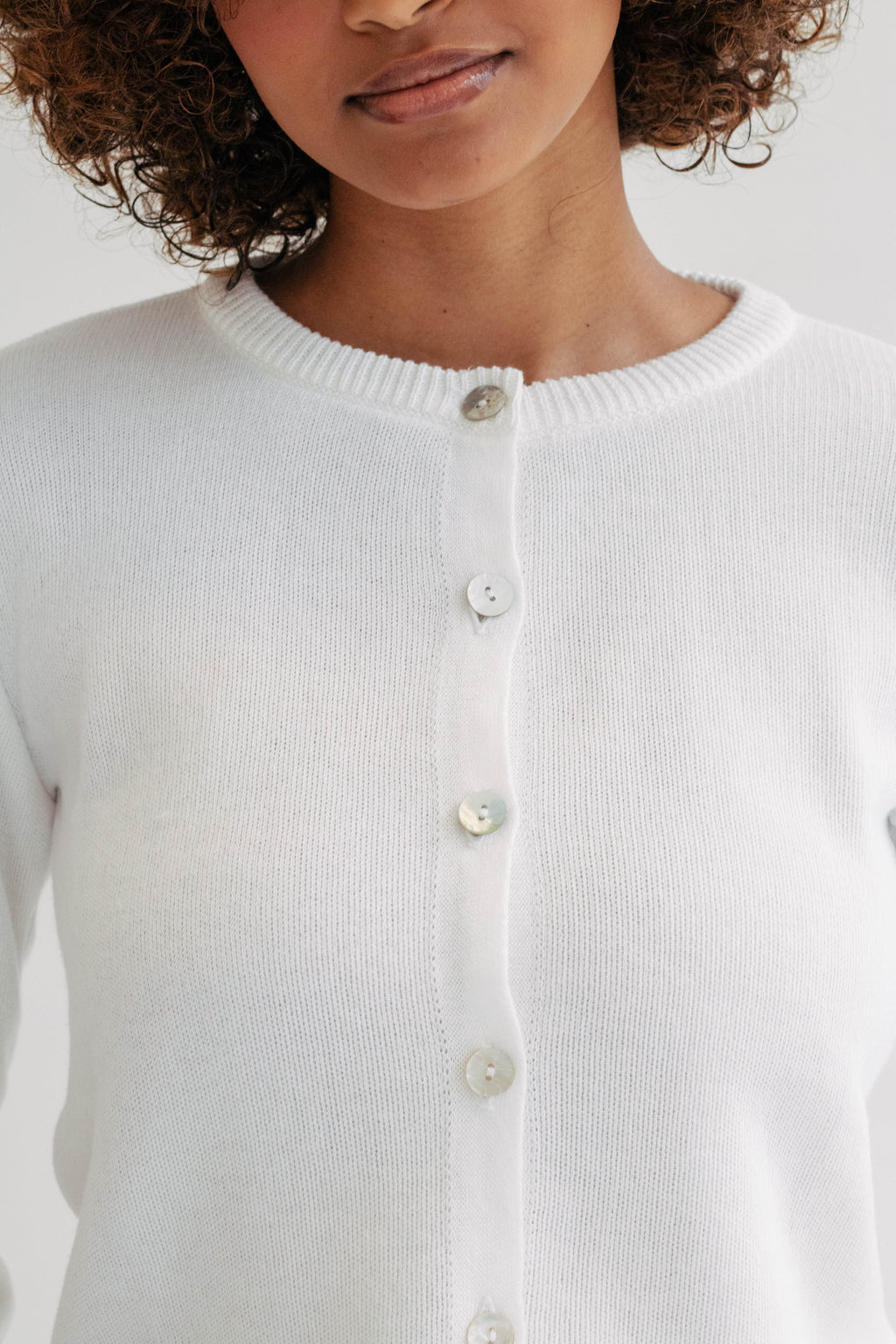 Gianna Cotton Cloud-Stitch Cardigan