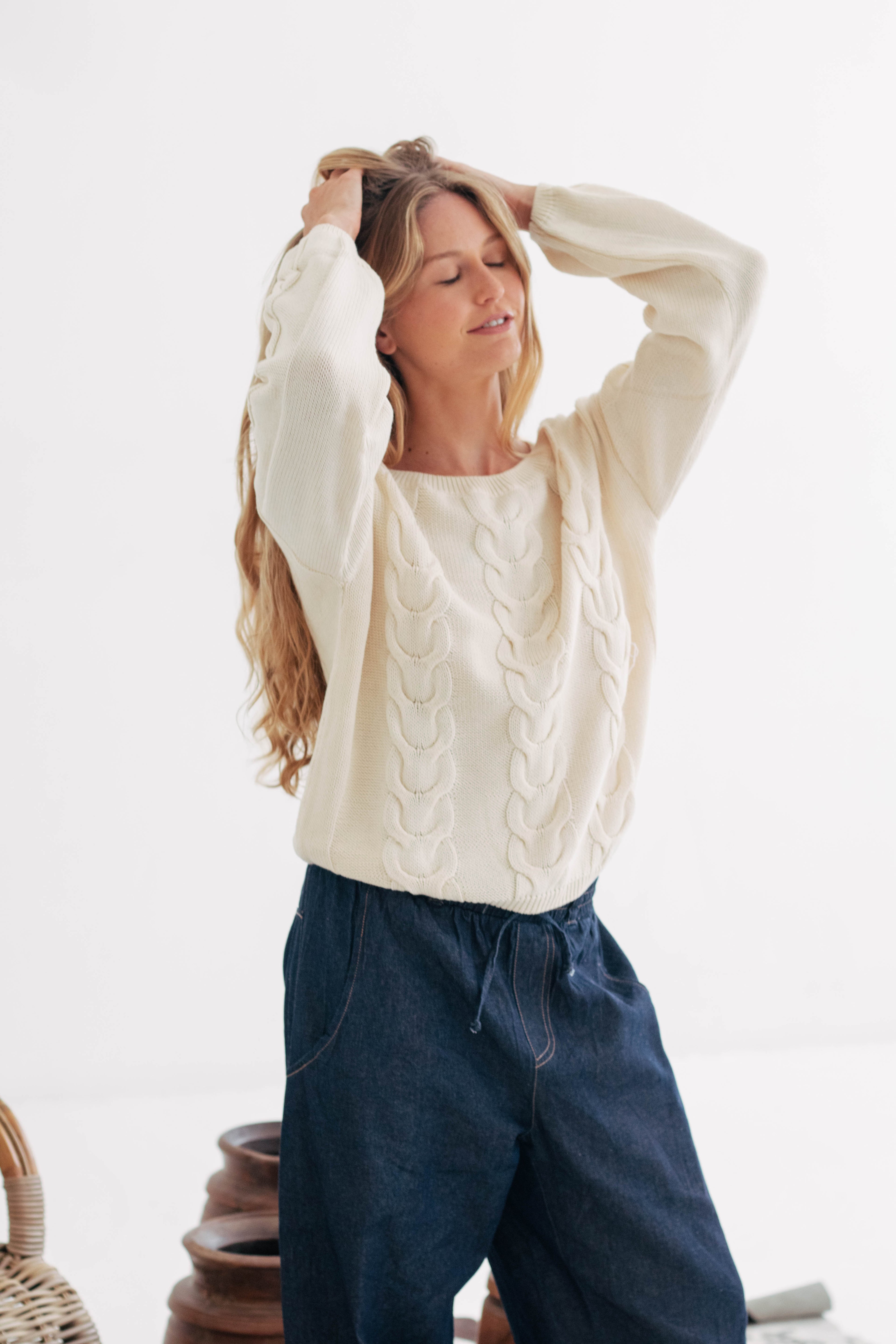 Avery Cotton Cable Knit