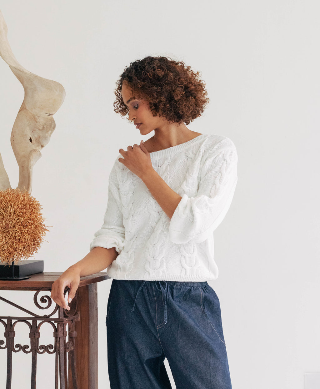 Avery Cotton Cable Knit
