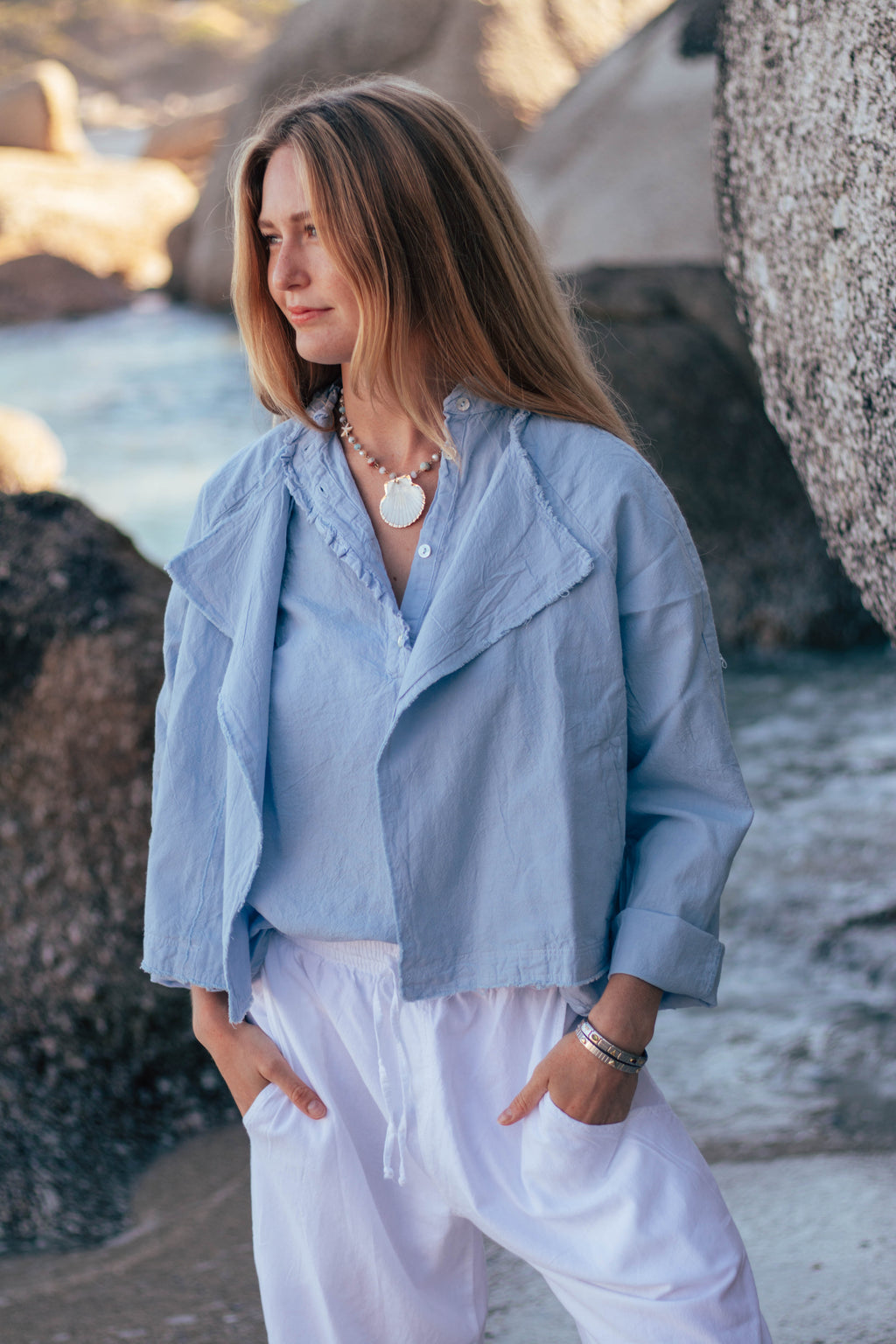 Sophia Cotton Relaxed Biker Jacket